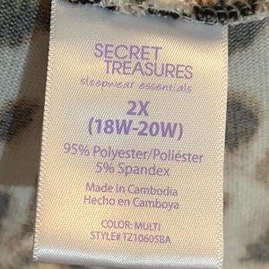 Secret Treasures pajama pants, 2XL (18W-20W).